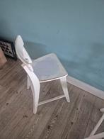 Witte hoge houten kinderstoel Ikea - Opknapper!, Ophalen, Gebruikt, Wit, Vintage