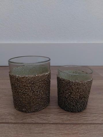 2 Riviera Maison crinkle silver votive windlicht waxinelicht beschikbaar voor biedingen