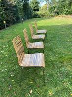 Eetkamer stoelen 4 stuks, Huis en Inrichting, Stoelen, Ophalen, Gebruikt, Bruin, Vier