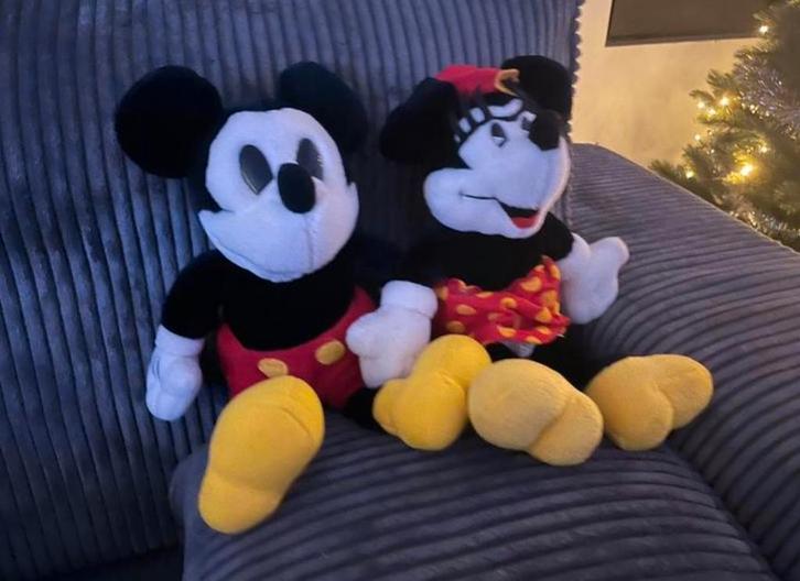 Vintage knuffels uit 1997 van Mickey & Minnie Mouse 30 cm, Verzamelen, Disney, Knuffel, Mickey Mouse, Ophalen of Verzenden