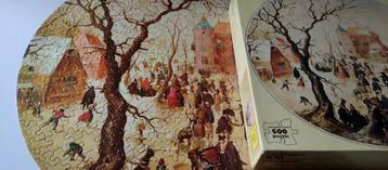 Waddingtons vintage ronde puzzel 500 stukjes beschikbaar voor biedingen