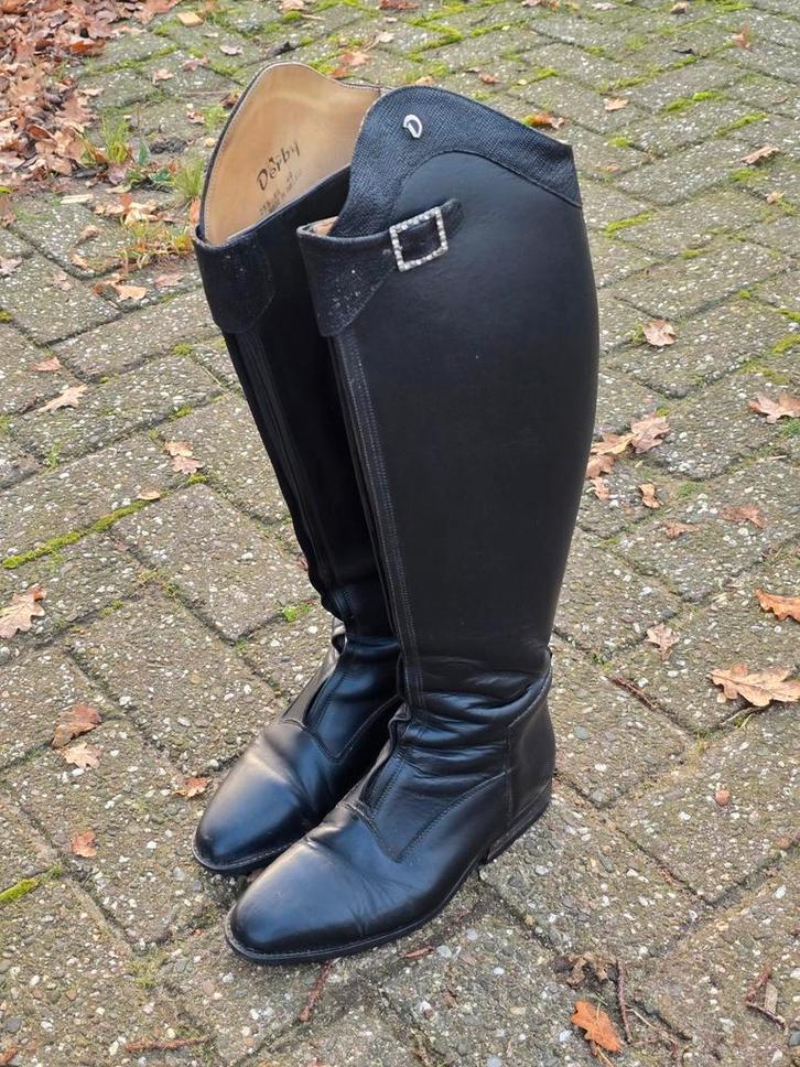 Dressuurlaarzen derby maat 40 brede kuit, Dieren en Toebehoren, Paardrijkleding, Zo goed als nieuw, Schoeisel, Dressuur, Ophalen of Verzenden