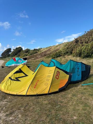 North orbit kite set 7m 9m met bar en board beschikbaar voor biedingen