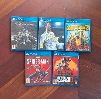 PS4 spellen (Spiderman, RD Redemption II, Borderlands3) beschikbaar voor biedingen