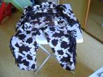 zwart/wit velours cowboypak kunstof franjes 152 koeien print, Kinderen en Baby's, Carnavalskleding en Verkleedspullen, Ophalen of Verzenden