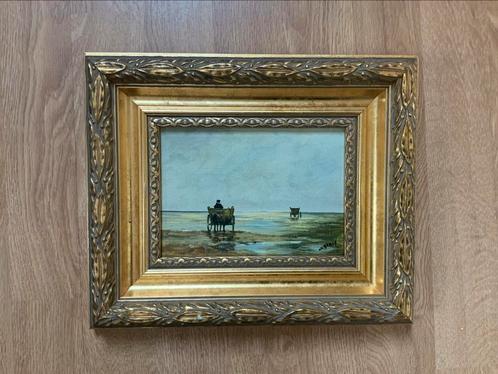 schelpenvisser, Antiek en Kunst, Kunst | Schilderijen | Klassiek, Verzenden