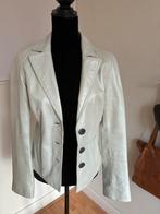 Maat M zilver wit leather look Colbert jasje, Ophalen of Verzenden, Zo goed als nieuw, Maat 38/40 (M), Wit