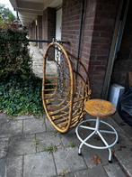 Hangstoel riet, Bruin, Riet of Rotan, Ophalen of Verzenden, Zo goed als nieuw