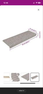 vidaXL Trapmatten zelfklevend sisal-look platinakleur, Huis en Inrichting, Stoffering | Tapijten en Kleden, Minder dan 50 cm, Ophalen of Verzenden