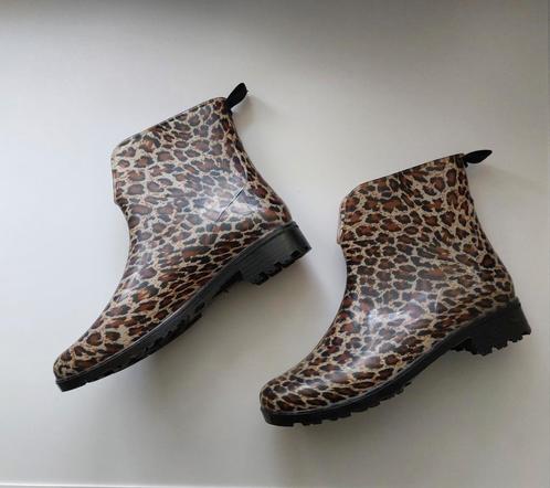 Nieuw:Fancy Regenlaarzen Luipaard print.Bruin-zwart.Mt 38/39, Kleding | Dames, Schoenen, Nieuw, Regenlaarzen, Bruin, Ophalen