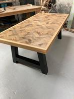 Robuust en uniek Eiken tafelblad, Huis en Inrichting, Tafels | Eettafels, Ophalen, Eikenhout, 50 tot 100 cm, Vier personen