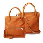 Tas Shabbies leer bruin Leren Tas Schoudertas, Sieraden, Tassen en Uiterlijk, Tassen | Damestassen, Ophalen of Verzenden, Nieuw