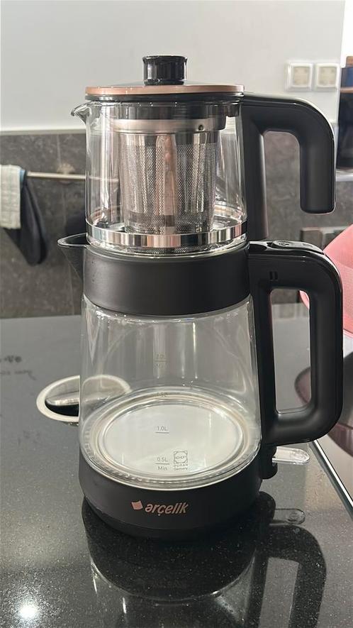 Arçelik CM 6964 K Resital (Black) Pine Tea Maker, Witgoed en Apparatuur, Waterkokers, Zo goed als nieuw, 2 liter of meer, Rvs