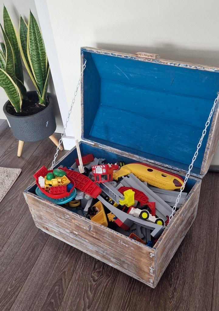 Duplo Treinbaan Compleet + Extra's in Opbergkist, Kinderen en Baby's, Speelgoed | Duplo en Lego, Gebruikt, Duplo, Complete set