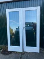 Hardhouten Tuindeuren - Opgeknapt, Doe-het-zelf en Verbouw, Deuren en Horren, Gebruikt, Ophalen of Verzenden, Buitendeur, 200 tot 215 cm