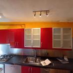 IKEA Keuken - Rood/Zilver, Huis en Inrichting, Ophalen, Gebruikt, Enkelwandige keuken, Kunststof