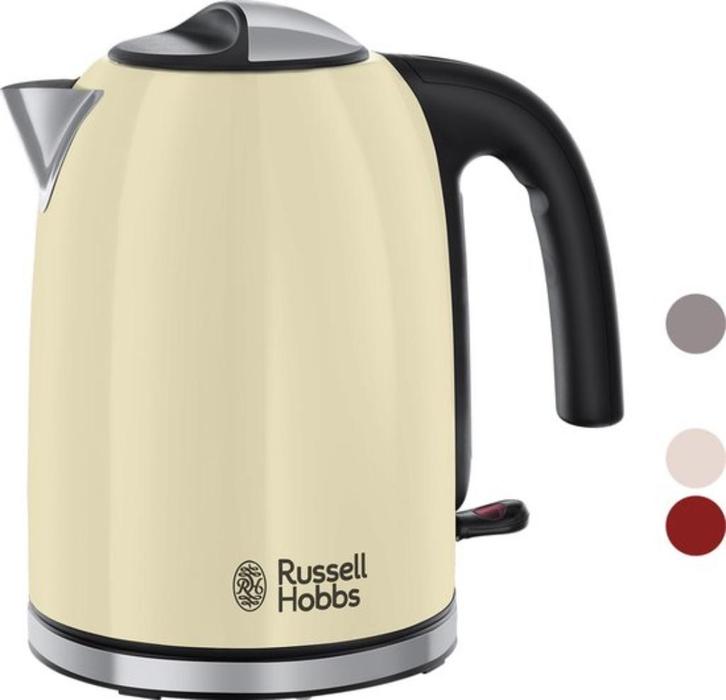 Russell Hobbs Colours Plus+ 20415-70 - 1.7L Waterkoker creme, Witgoed en Apparatuur, Waterkokers, Nieuw, 1 tot 2 liter, Rvs, Ophalen of Verzenden
