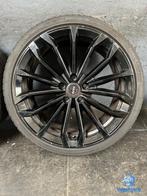 6mm!  Audi A3 VW Caddy Golf Leon 19 inch zwarte velgen 5x112, Gebruikt, -, -, Banden en Velgen