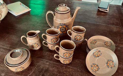 Retro koffie servies, Huis en Inrichting, Keuken | Servies, Overige stijlen, Glas, Ophalen of Verzenden