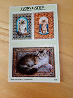 2 stickerkaarten Ivory Cats, Verzenden, Voor 1920, Ongelopen, Hond of Kat