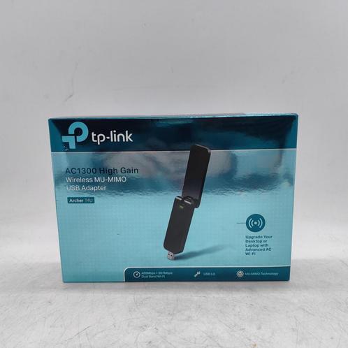 TP-Link AC1300 High Gain Wirerless USB Adapter - In Nette St, Computers en Software, Netwerk switches, Zo goed als nieuw