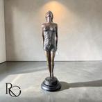 Bronzen beeld – Female Swimmer / Sun Bather – 43 cm, Ophalen of Verzenden, Brons