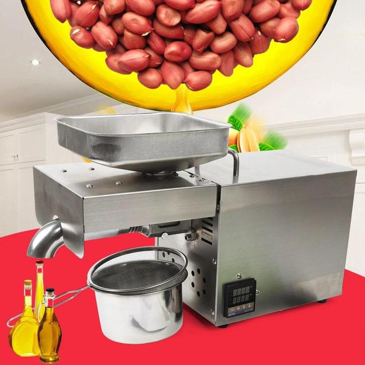 Oliepers Met Temperatuurregeling - noten/pinda's/pitten, Huis en Inrichting, Keuken | Keukenbenodigdheden, Nieuw, Verzenden