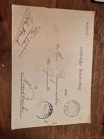 Briefje 1915 dienst ambtelijke mededeeling, Postzegels en Munten, Brieven en Enveloppen | Nederland, Ophalen of Verzenden, Briefkaart