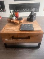 Industriële salontafel met lade, Huis en Inrichting, Tafels | Salontafels, Ophalen, Gebruikt, 100 tot 150 cm, 50 tot 100 cm