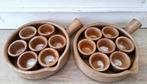 Escargot potjes in ovenschaal, 2 x, Antiek en Kunst, Antiek | Servies los, Ophalen of Verzenden