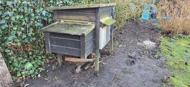 Kippenhok + toebehoren en ren, Dieren en Toebehoren, Pluimvee | Toebehoren, Gebruikt, Kippenhok of Kippenren, Ophalen