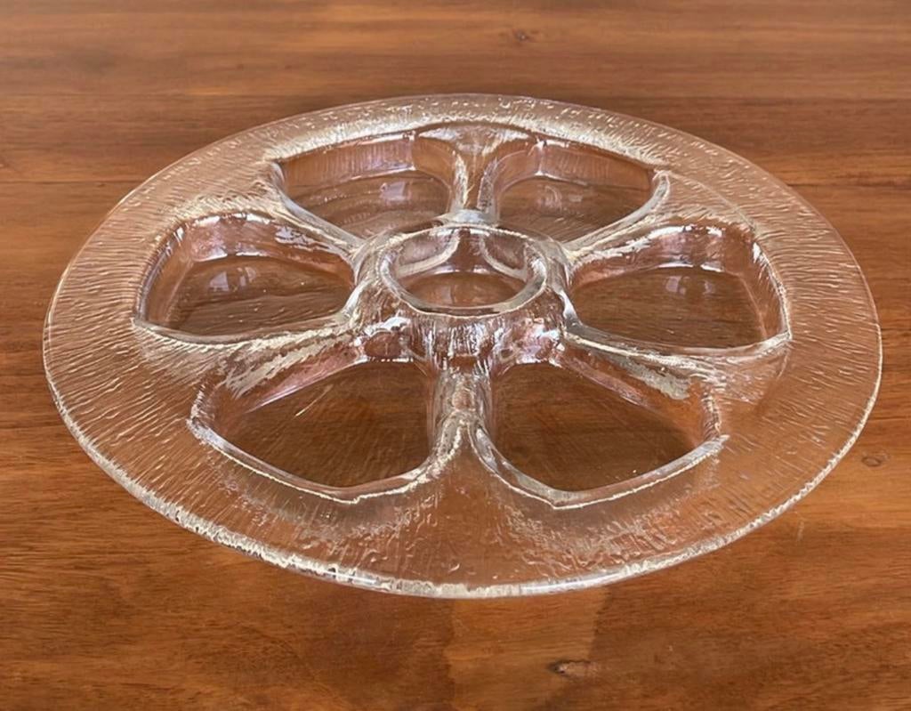 Pukeberg Sweden serveerschaal, Ophalen of Verzenden, Overige stijlen, Glas, Schaal of Schalen