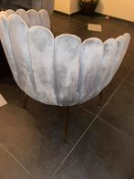 6 Schelpstoelen Grijs Velvet Gouden Poten, Huis en Inrichting, Stoelen, Ophalen of Verzenden, Zo goed als nieuw, Vijf, Zes of meer stoelen
