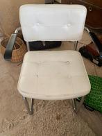4 Vintage buisframe stoelen met leren zitting en leuning., Huis en Inrichting, Twee, Ophalen of Verzenden, Zo goed als nieuw