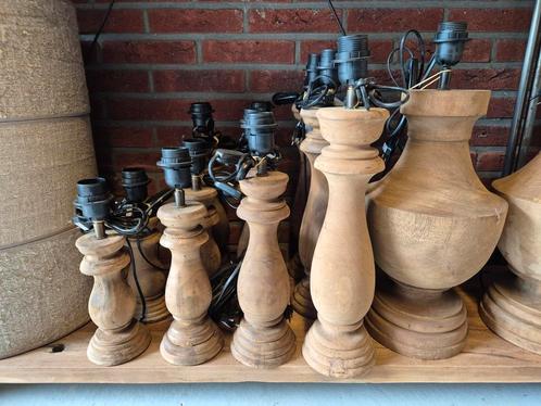 Balusterlampenvoeten, Huis en Inrichting, Lampen | Tafellampen, Nieuw, Minder dan 50 cm, Hout, Ophalen of Verzenden