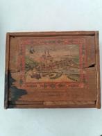 Oude houten blokkendoos., Antiek en Kunst, Antiek | Speelgoed, Ophalen of Verzenden