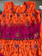 Nieuwe Bollywood Lehenga met Strass, Kleding | Dames, Ophalen of Verzenden, Nieuw, Maat 38/40 (M), Oranje