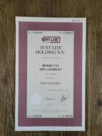 Text Lite Holding NV bewijs van 10 aandelen, Postzegels en Munten, Aandelen en Waardepapieren, Ophalen of Verzenden, 1970 tot heden