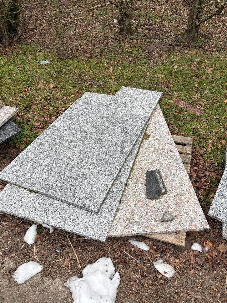 partij natuursteen - platen, stroken en reststukken, Tuin en Terras, Tegels en Klinkers, Gebruikt, Overige typen, Natuursteen