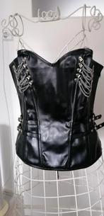 Lederlook korset, Maat 38/40 (M), Verzenden, Zwart, Nieuw