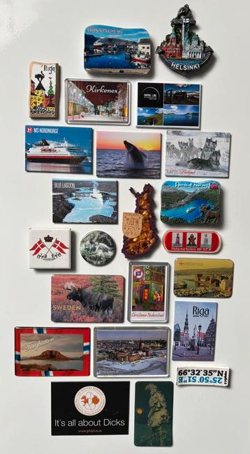 Koelkastmagneten uit Scandinavië Denemarken etc beschikbaar voor biedingen