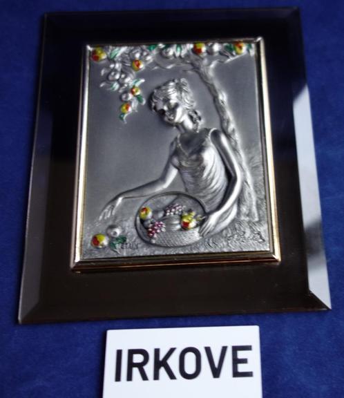 TIN WANDDECORATIE * Appels Plukken *, Antiek en Kunst, Antiek | Tin, Verzenden