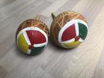 2 Vintage Maracas Samba Ballen Jamaica 25 cm, Ophalen of Verzenden