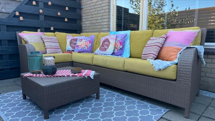 Luxe grote loungeset, Tuin en Terras, Tuinsets en Loungesets, Gebruikt, Ophalen