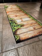 Rechthoekig Tapijt met Houten Design 60x200 cm, Bruin, Rechthoekig, Nieuw, 200 cm of meer
