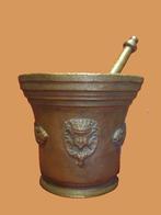 vijzel GROTE pillenpletter  - zware mortier., Antiek en Kunst, Antiek | Koper en Brons, Ophalen, Brons
