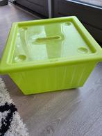 Groene opbergbak met wieltjes, Doe-het-zelf en Verbouw, Kratten en Dozen, Ophalen, Gebruikt, Minder dan 50 cm, Minder dan 40 cm