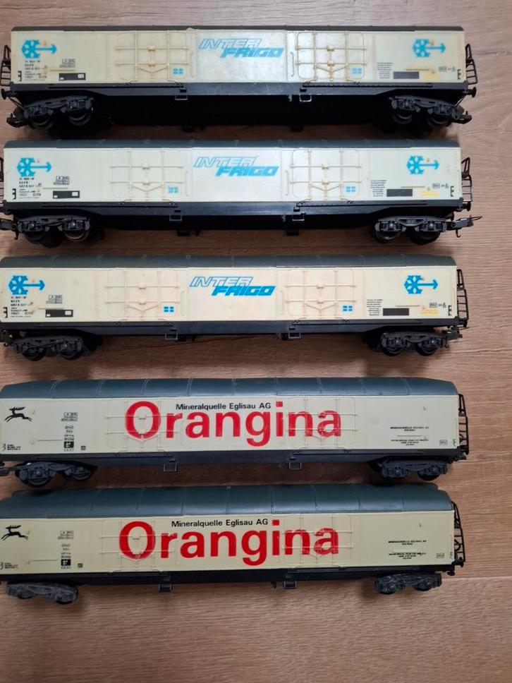 Lima koelwagons 2xSBB en 3x FS., Hobby en Vrije tijd, Modeltreinen | H0, Gebruikt, Wagon, Gelijkstroom of Wisselstroom, Lima, Ophalen of Verzenden