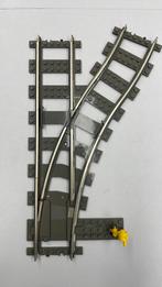 SB1907 Lego 9v trein rails (metalen geleider) wissel rechts, Ophalen of Verzenden, Zo goed als nieuw