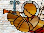 Grote tiffany engel kerstengel glas in lood kerst raamhanger, Ophalen of Verzenden